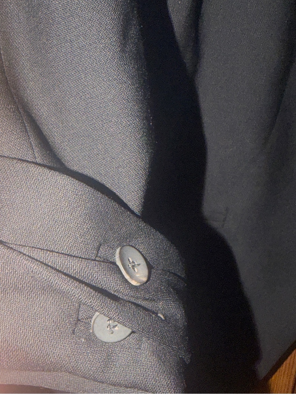 Helmut Lang Black Wool Blazer Leather Trim Size 10 Designer Edgy Soho Downtown - Picture 9 of 14